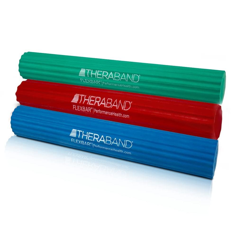 Pacote com 3 barras terapêuticas de cotovelo de tênis Theraband FlexBar