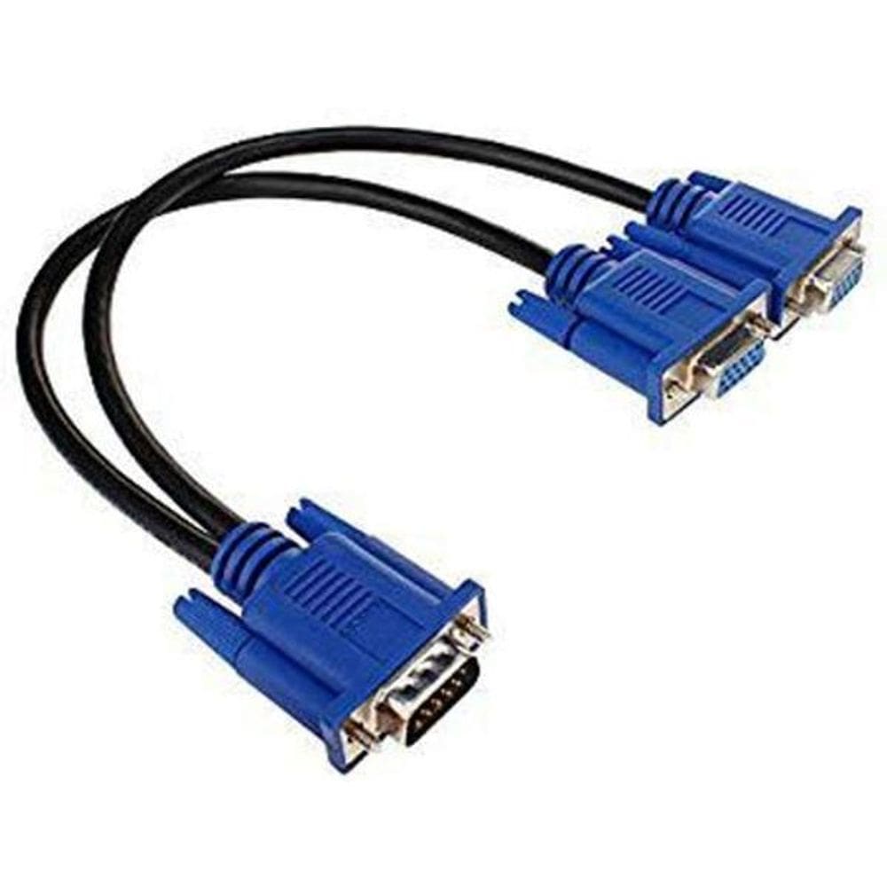 Cabo De Vídeo Vga Y Splitter Divisor 30Cm Duplo Mbtech