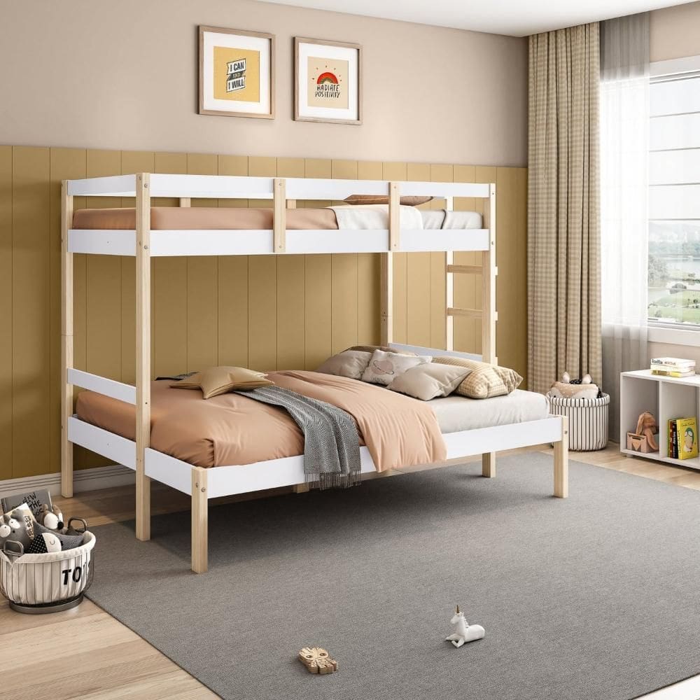 Beliche Casal Family Soft Madeira e Mdf Branco/Natural