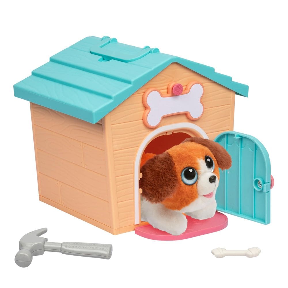 Conjunto de brinquedos de pelúcia e canil Little Live Pets My Puppy`s Home