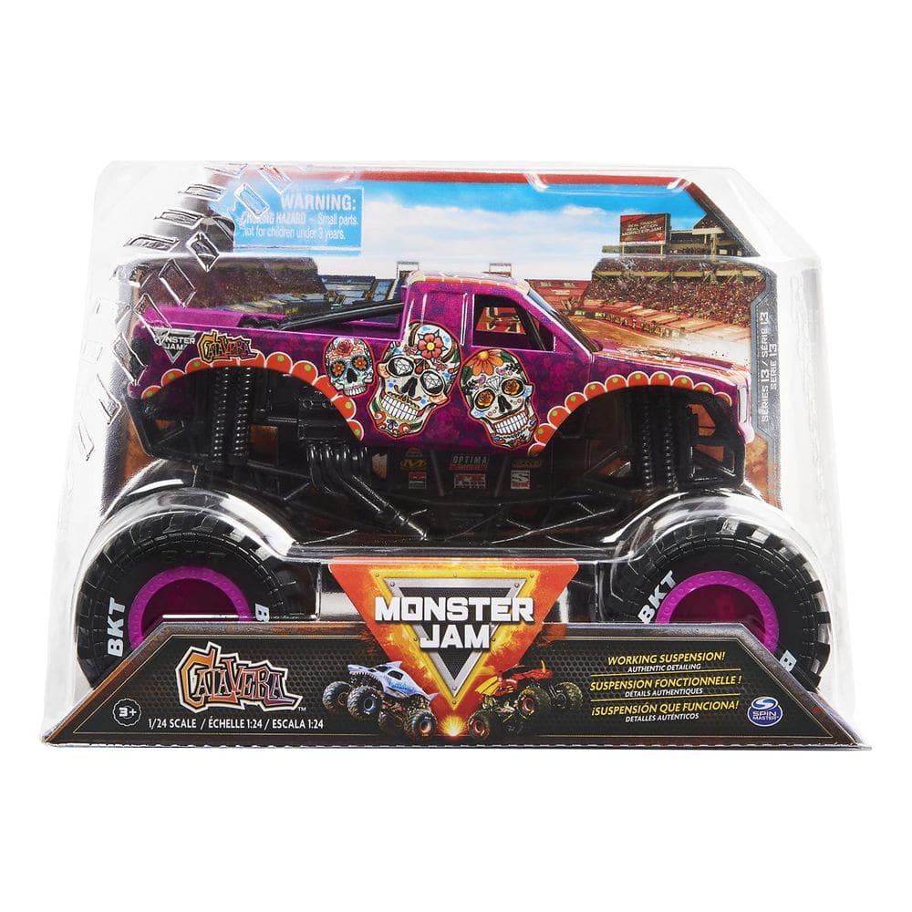 Veículo de coleção fundido sob pressão Monster Jam Calavera escala 1:24