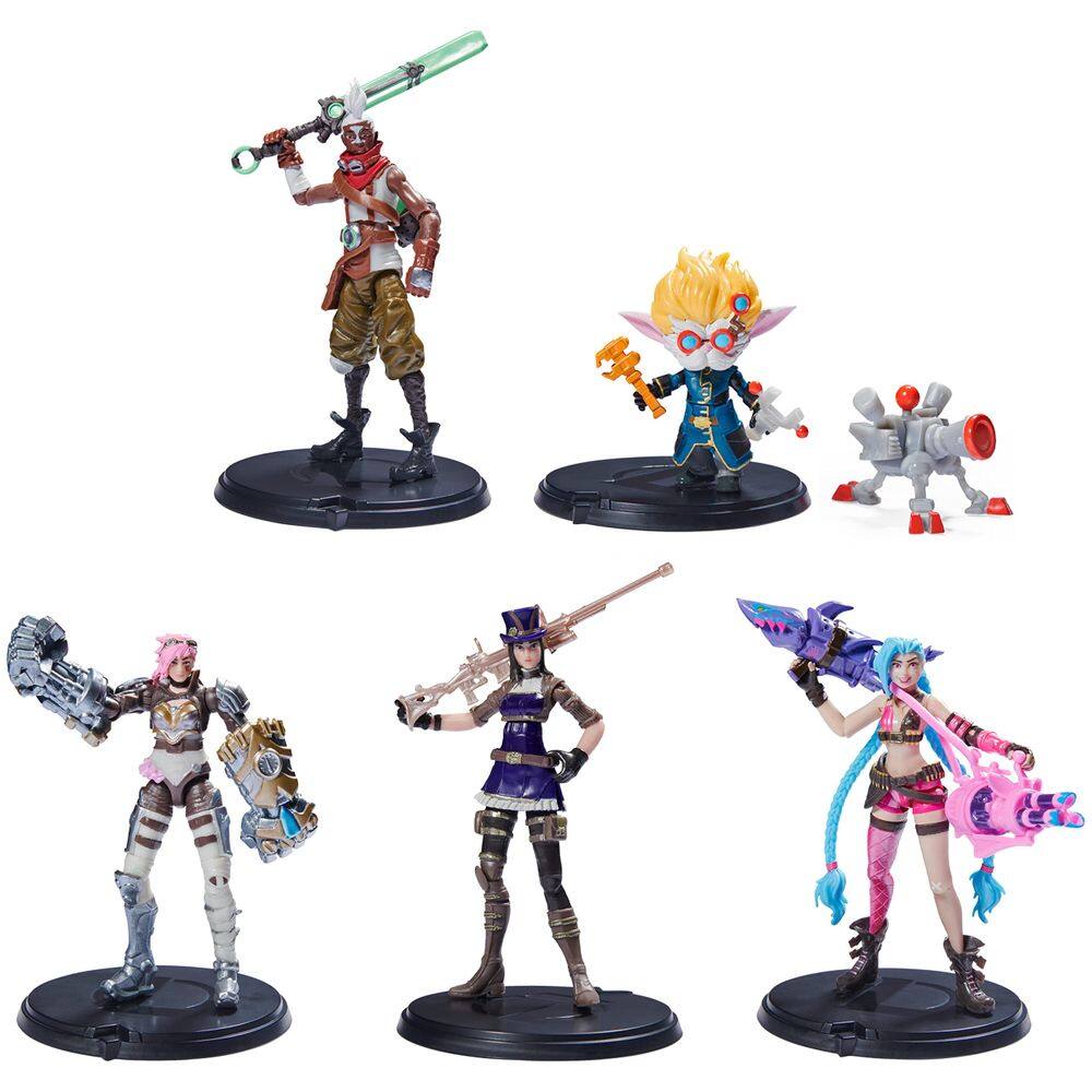 Figuras de ação League of Legends Dual Cities com 5 figuras