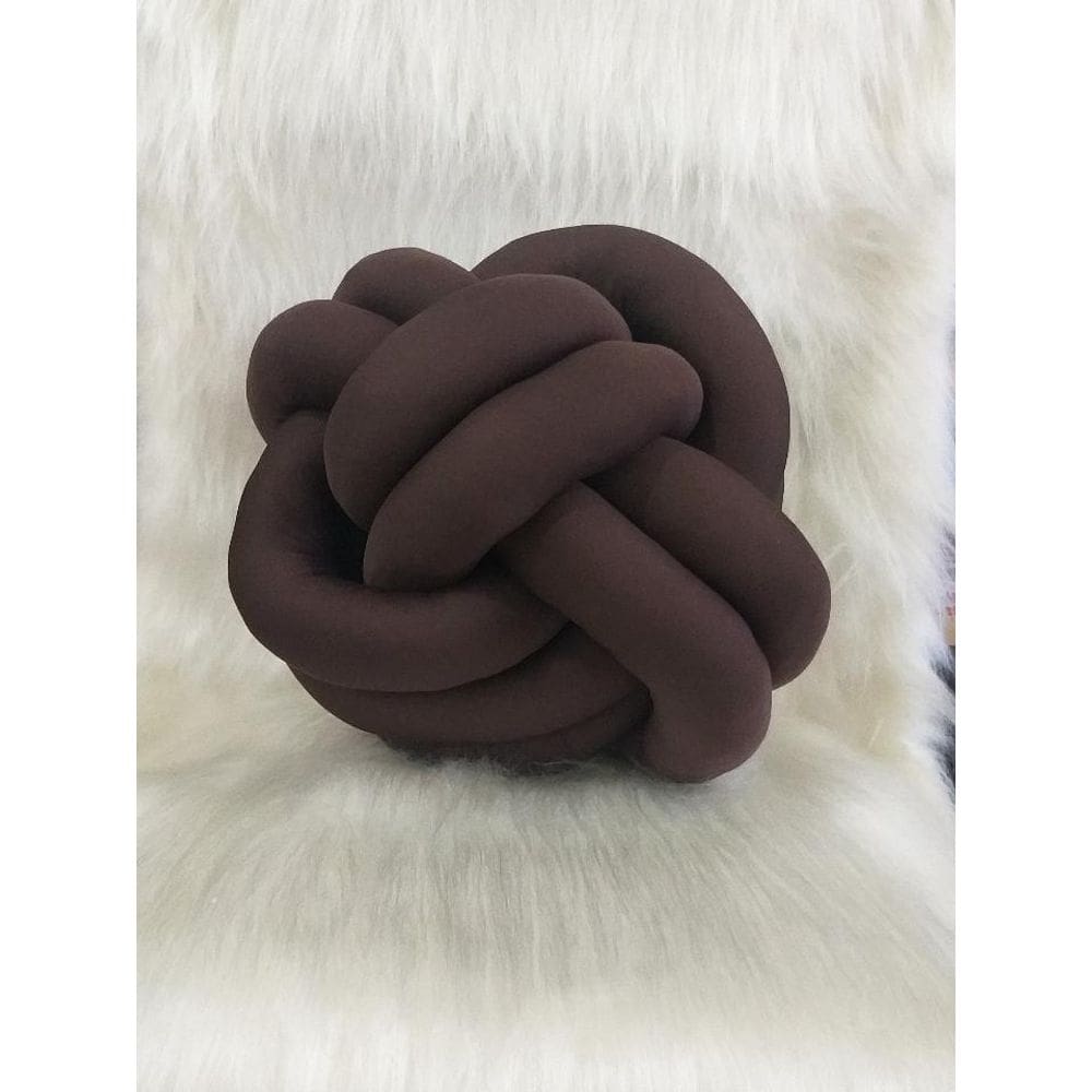 Almofada Nó Escandinavo Nozinho Decorativo Tabaco