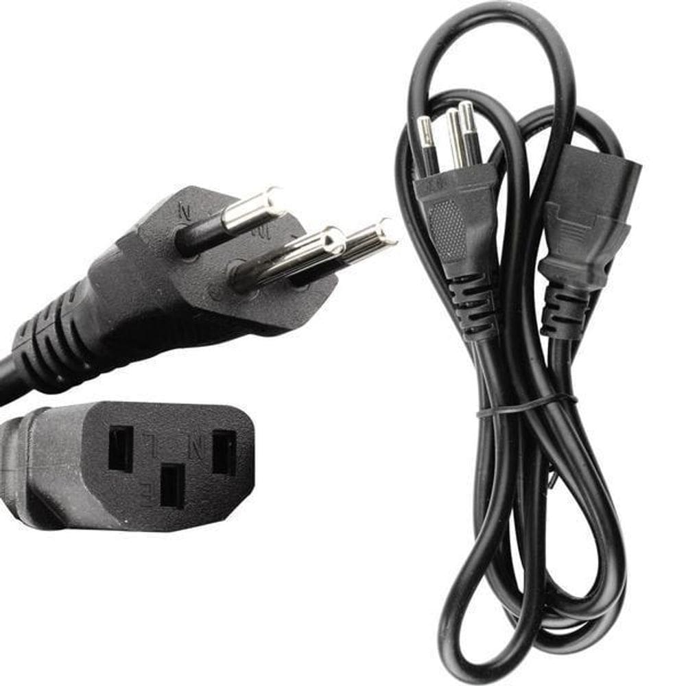 Cabo Força ATX 1,45m 3 Pinos Proteção - Preto