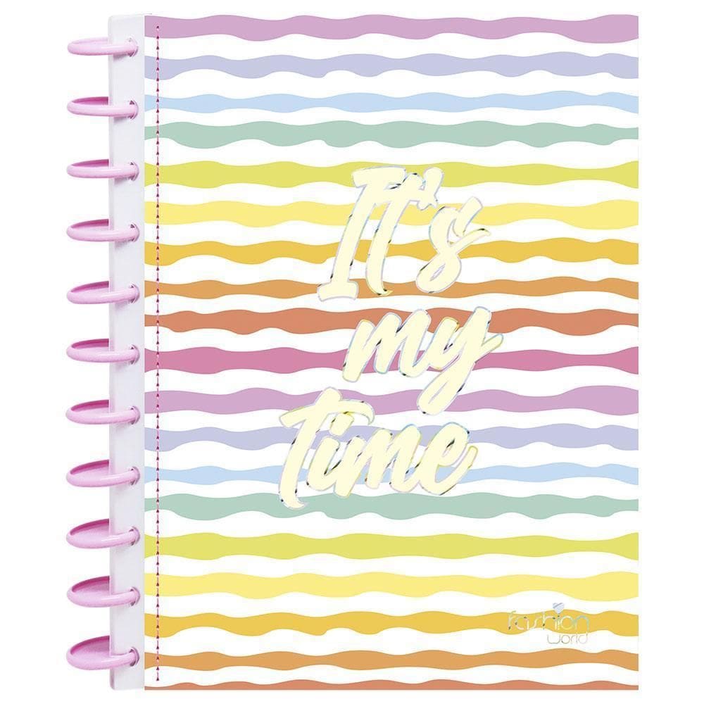 Caderno Kitdisc Univ 80Fls Fashion World Its My Time Kit