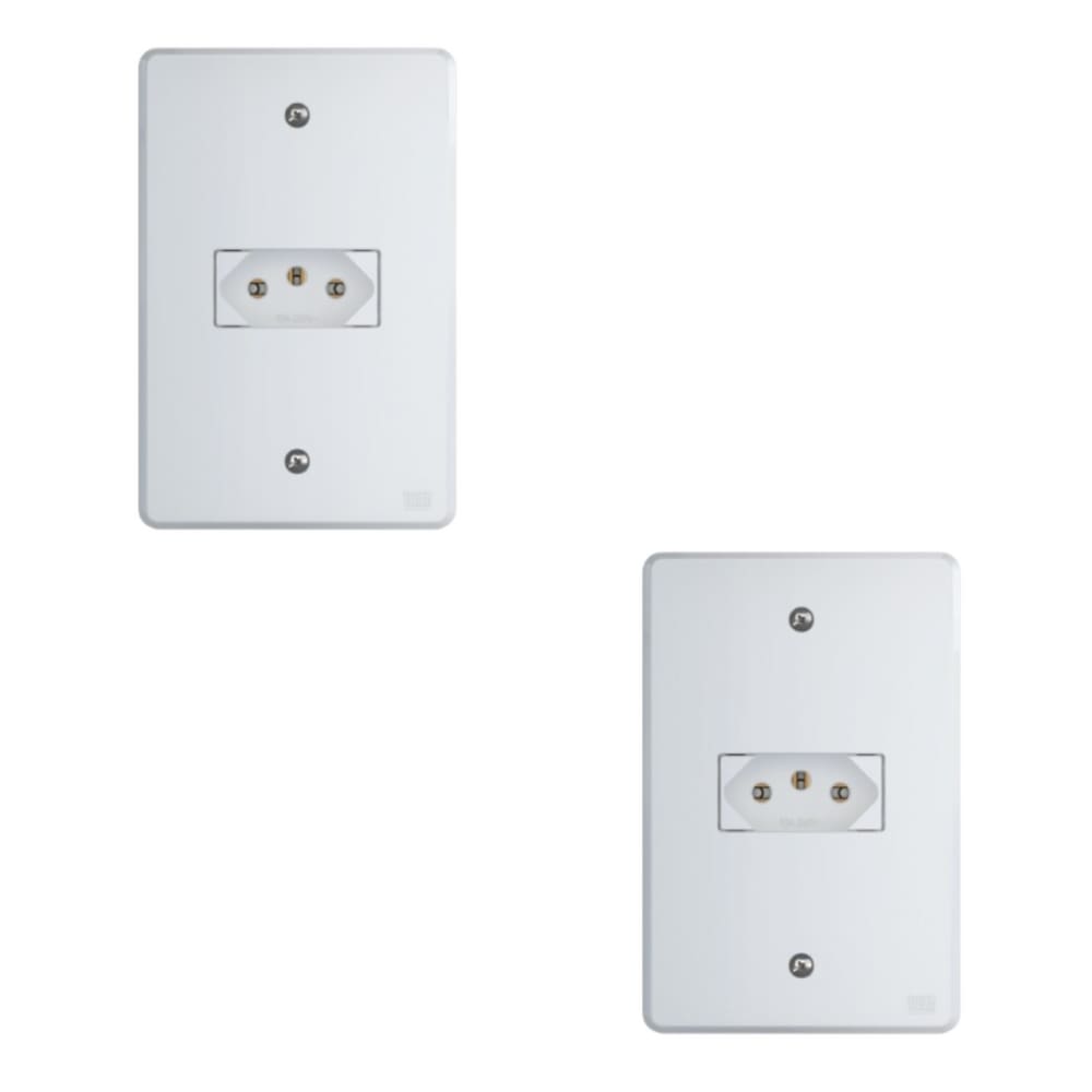 Kit Conjunto Tomada 4x2 | 1 módulo 2P+T 10A 250V 2 peças