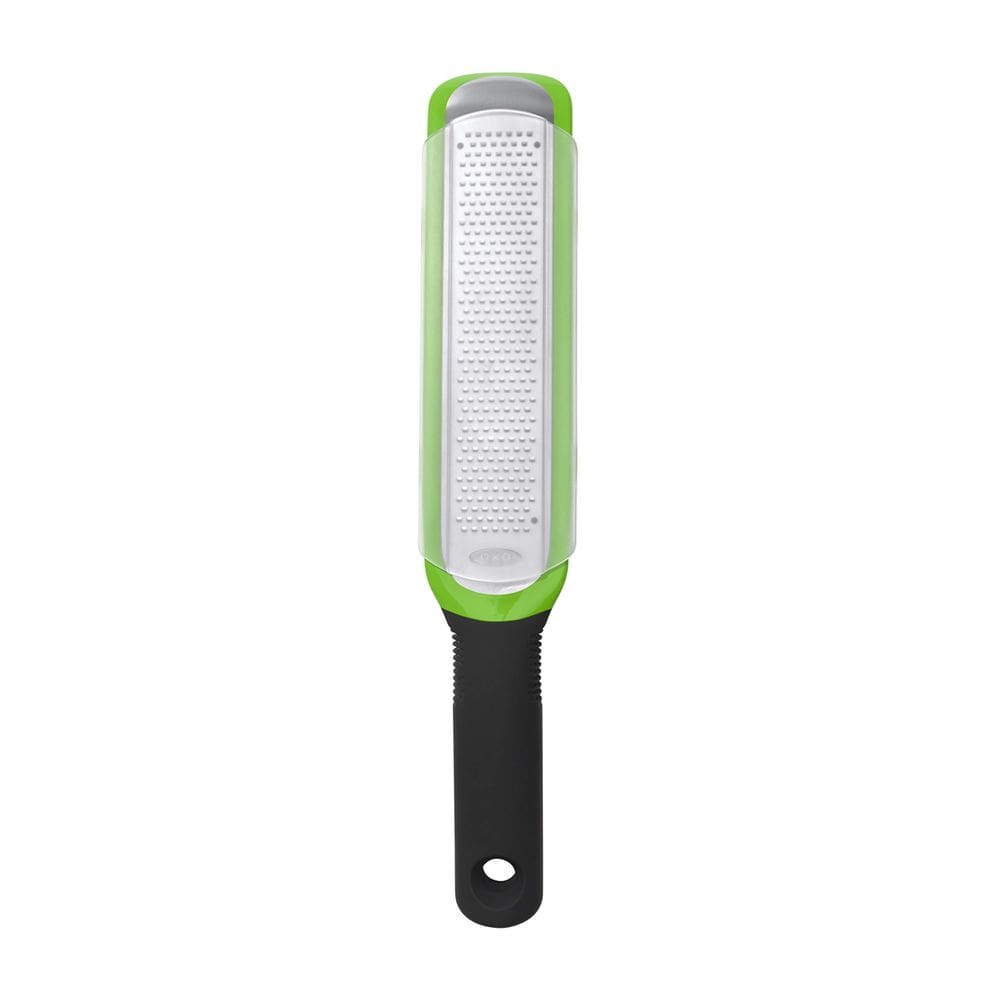 Zester e ralador OXO Good Grips gravados em verde