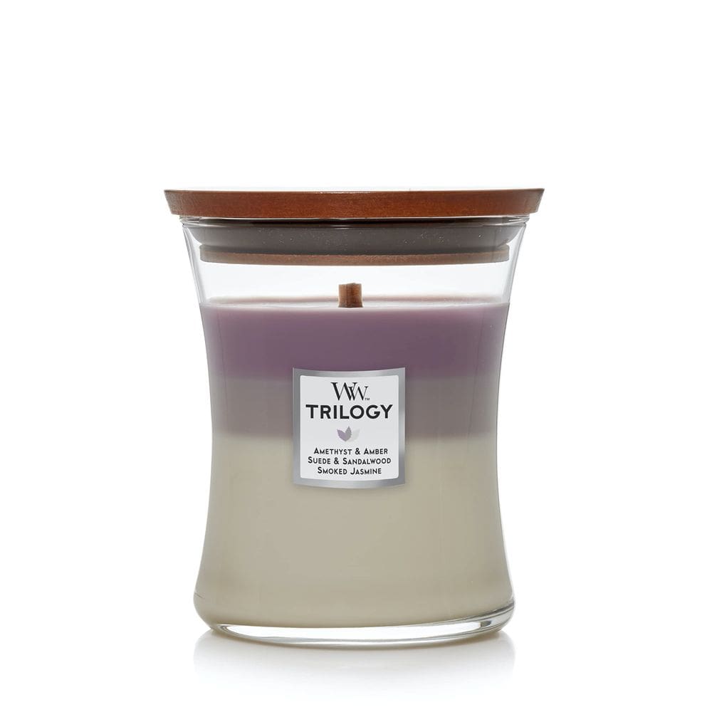 Ampulheta média Candle WoodWick Amethyst Sky Soy Wax