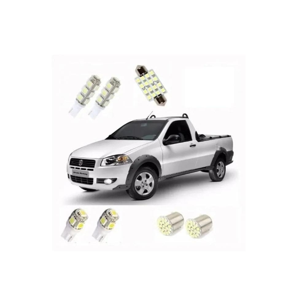 Kit Lâmpada Led Fiat Strada 2007 2008 2009 2010 2011 2012