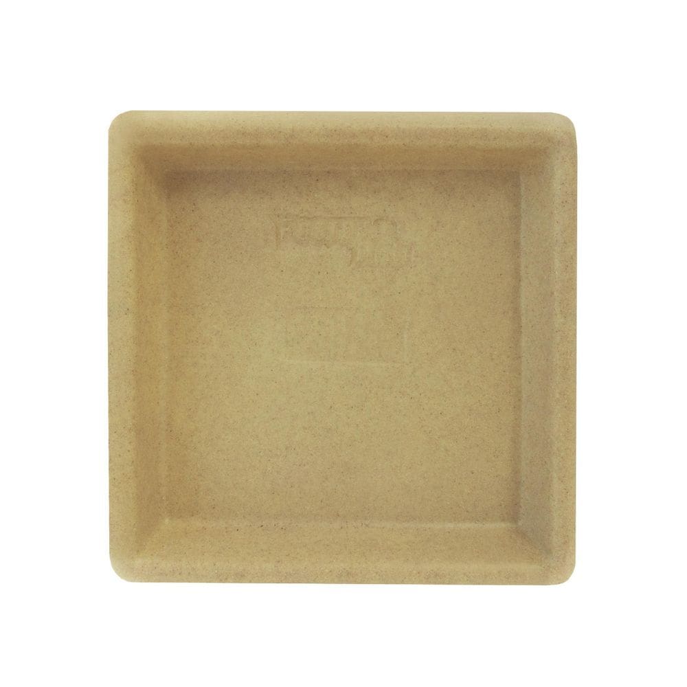 Prato Base Quadrado Para Vaso De Planta Em Polietileno 21 Cm