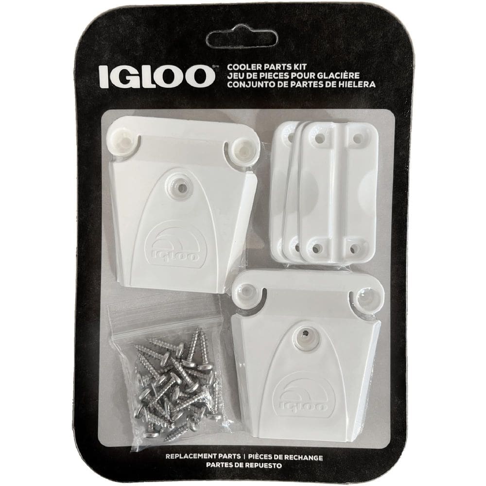 Kit de peças de plástico para refrigerador Igloo 2, travas, 3 dobradiças e parafusos