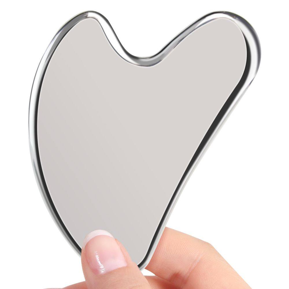 Ferramenta de massagem facial Gua Sha em aço inoxidável Boncun