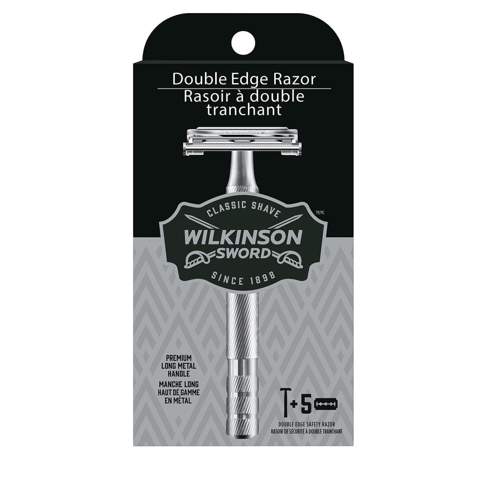 Barbeador de segurança Wilkinson Sword Double Edge com recargas de 5 lâminas