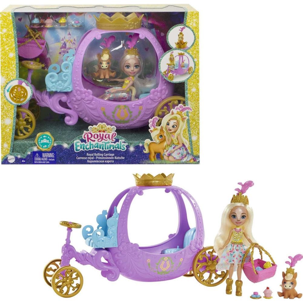 Conjunto de brinquedos Mattel Royal Enchantimals Royal Rolling Carriage