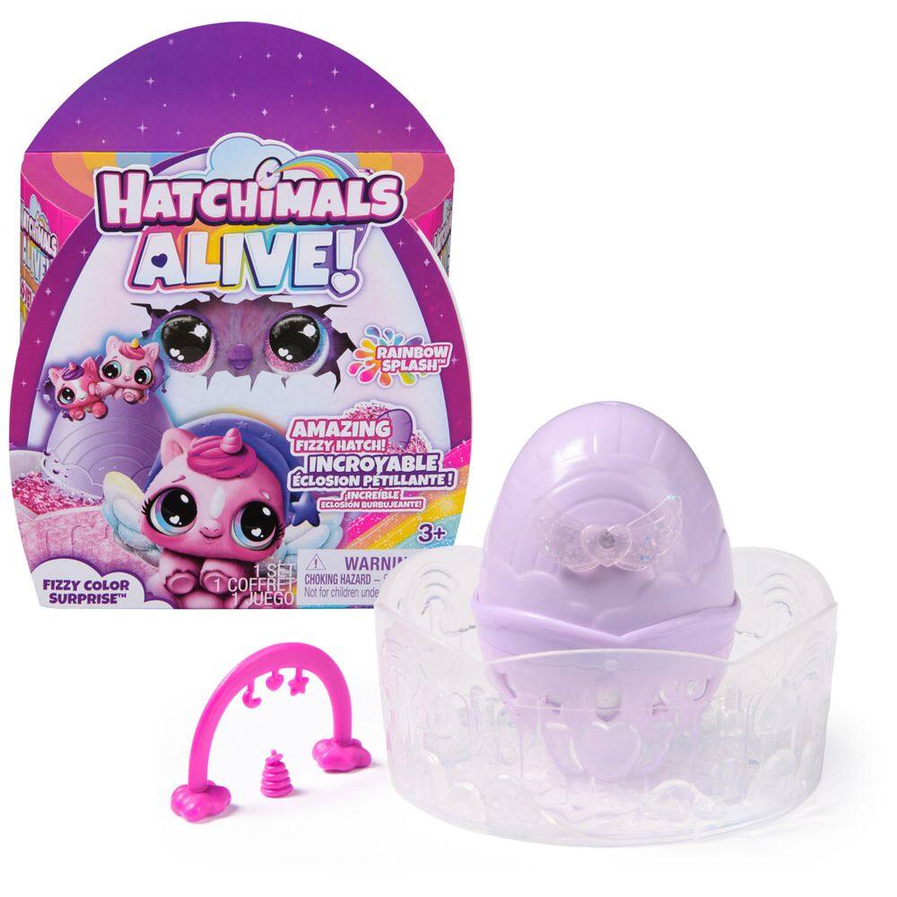 Toy Hatchimals Alive Rainbow Splash Fizzy Color Surprise