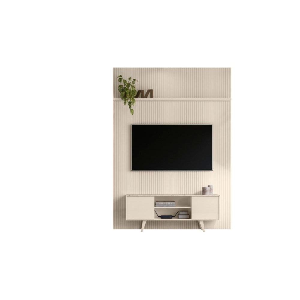 Estante Panorama para TV de até 55 polegadas - Calacata/Off White - Madetec