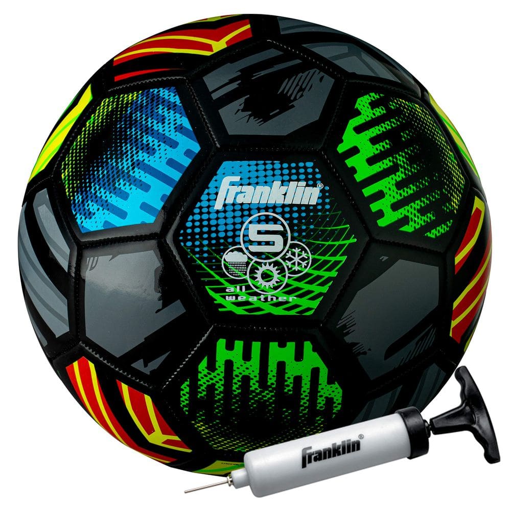 Bola de futebol Franklin Sports Mystic tamanho oficial 5 com bomba de ar