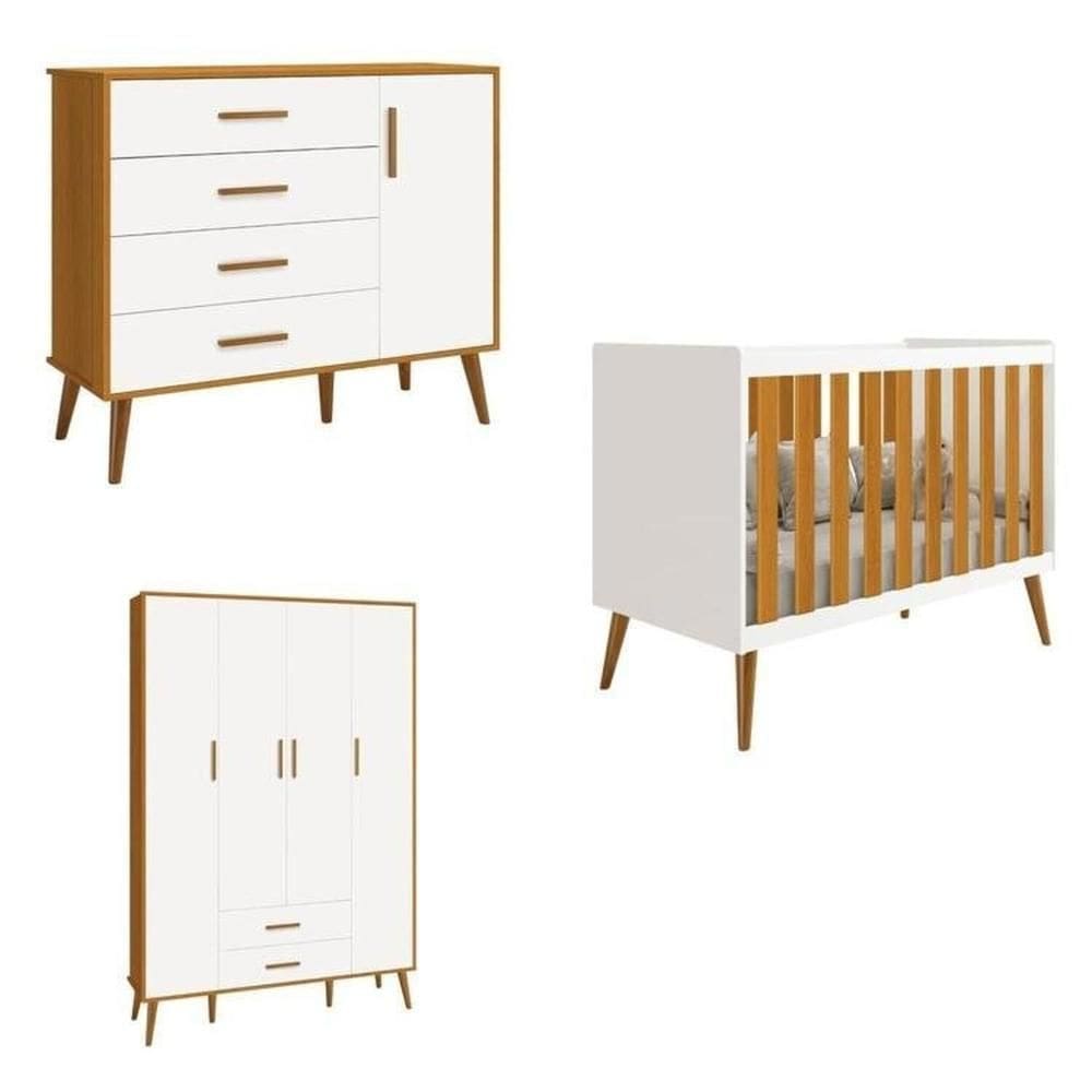 Quarto Infantil Completo Isis Branco/Savana