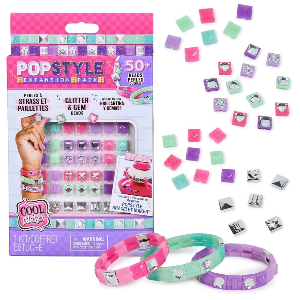 Pacote de expansão Bracelet Maker Cool Maker PopStyle com mais de 50 miçangas