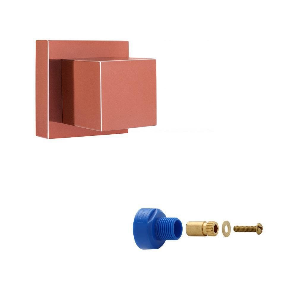 Acabamento Registro Quadrado Rose Brilho + Adaptador Docol