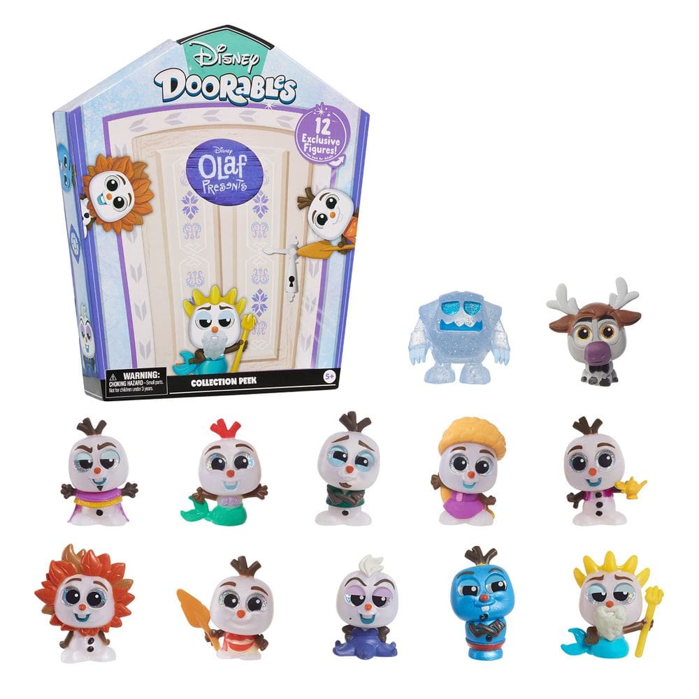 Coleção Toy Disney Doorables Olaf Presents com 12 bonecos