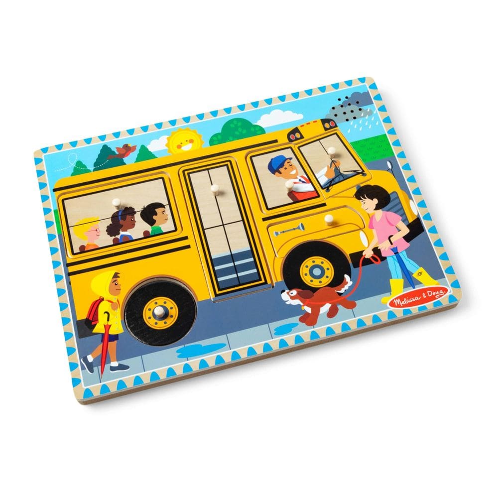 Quebra-cabeça de madeira Melissa e Doug The Wheels on the Bus 2+ Years