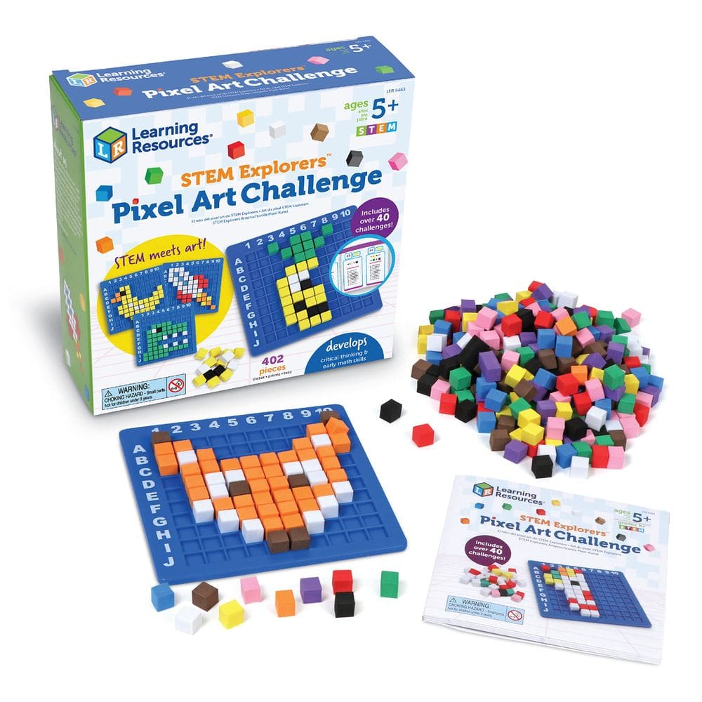 Recursos de aprendizagem de brinquedos STEM Explorers Pixel Art Challenge