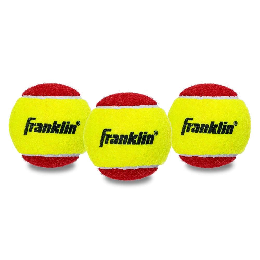 Bolas de tênis Franklin Sports Starter, pacote com 3, vermelhas