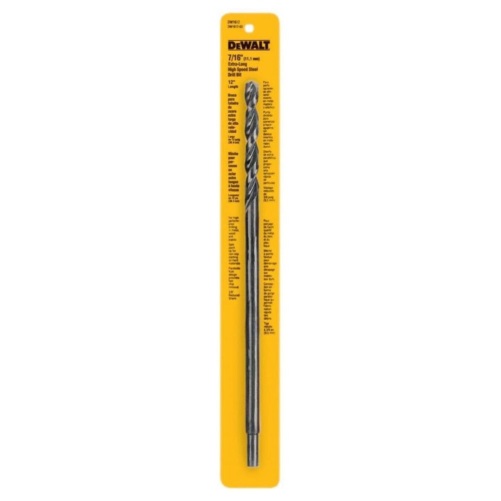 Broca DEWALT Black Oxide 7/16 polegadas x 12 polegadas (DW1612)
