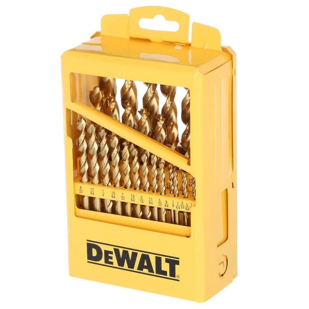 Conjunto de brocas DEWALT DW1969, ponto piloto de 29 peças com índice de metal
