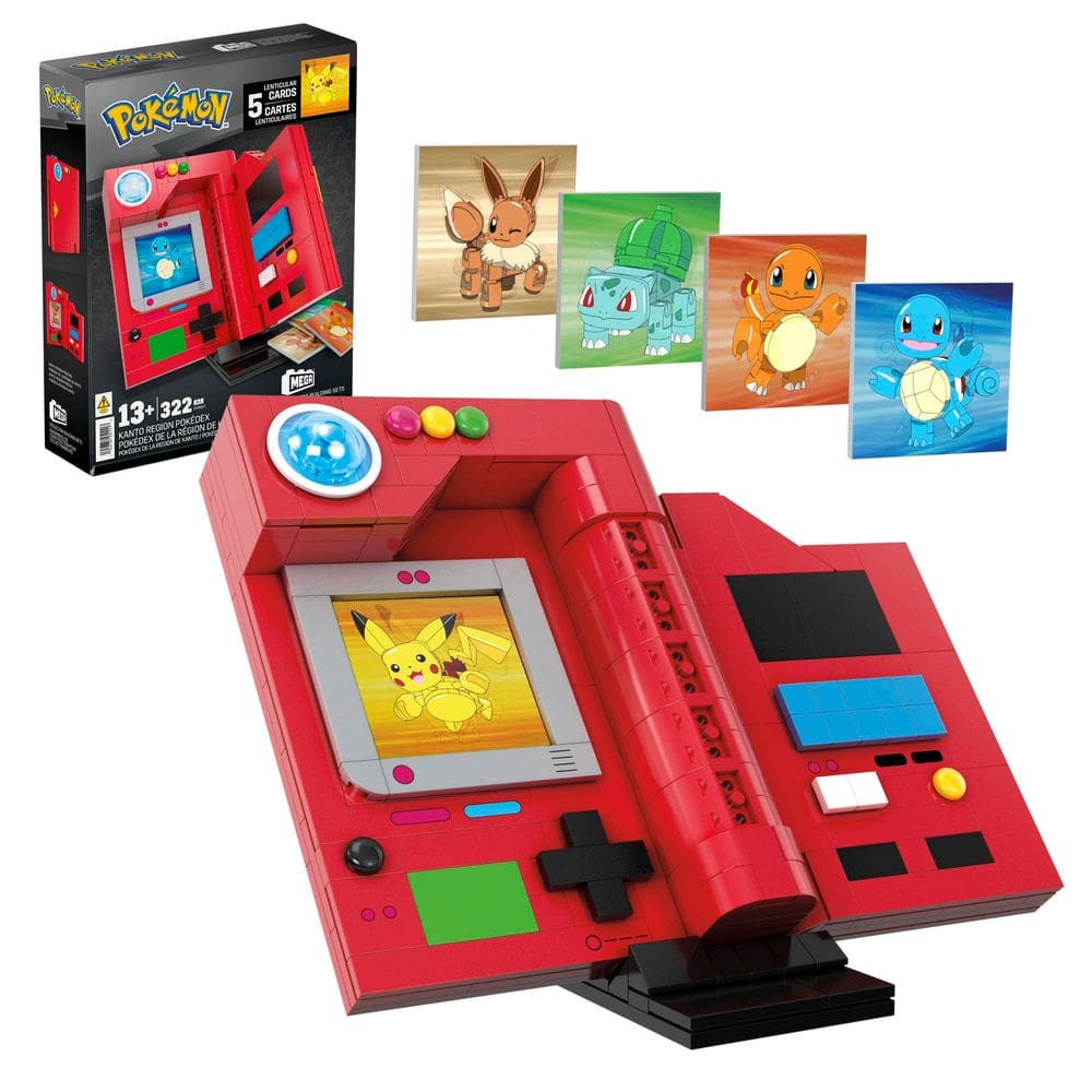 Conjunto de brinquedos de construção Mega Pokémon Kanto Pokédex 322 peças