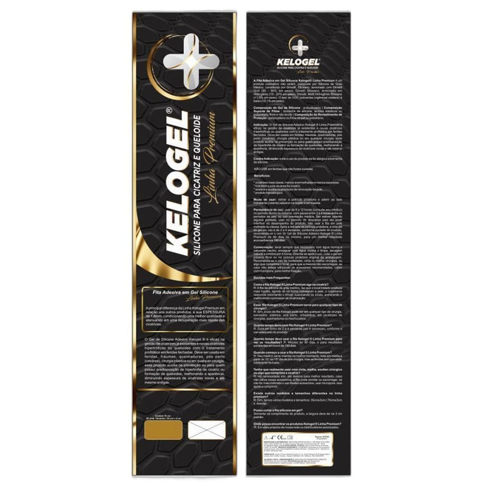 Lamina De Silicone 70Cmx3Cm Esp.1.8Mm Linha Premium Kelogel