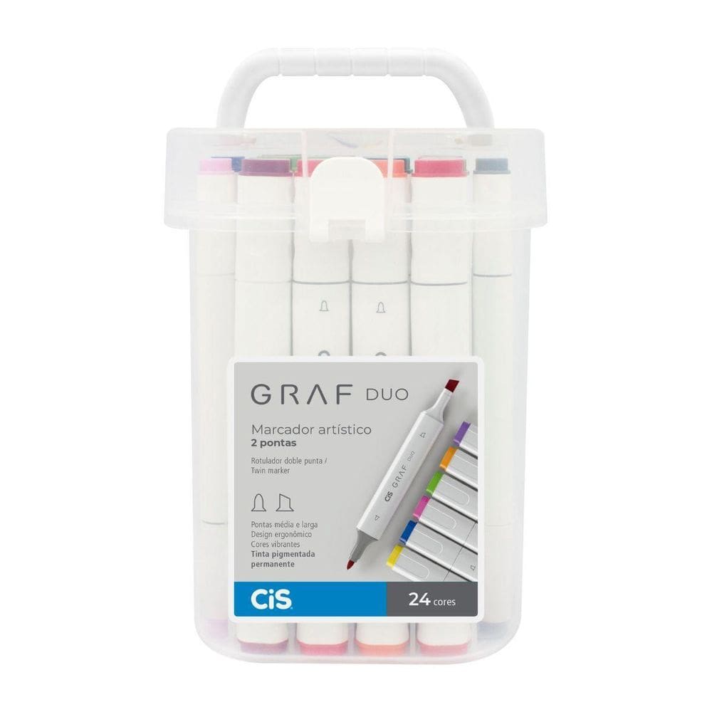 Estojo Graf Duo Marcador Artístico com 24 Cores Cis 59.7900
