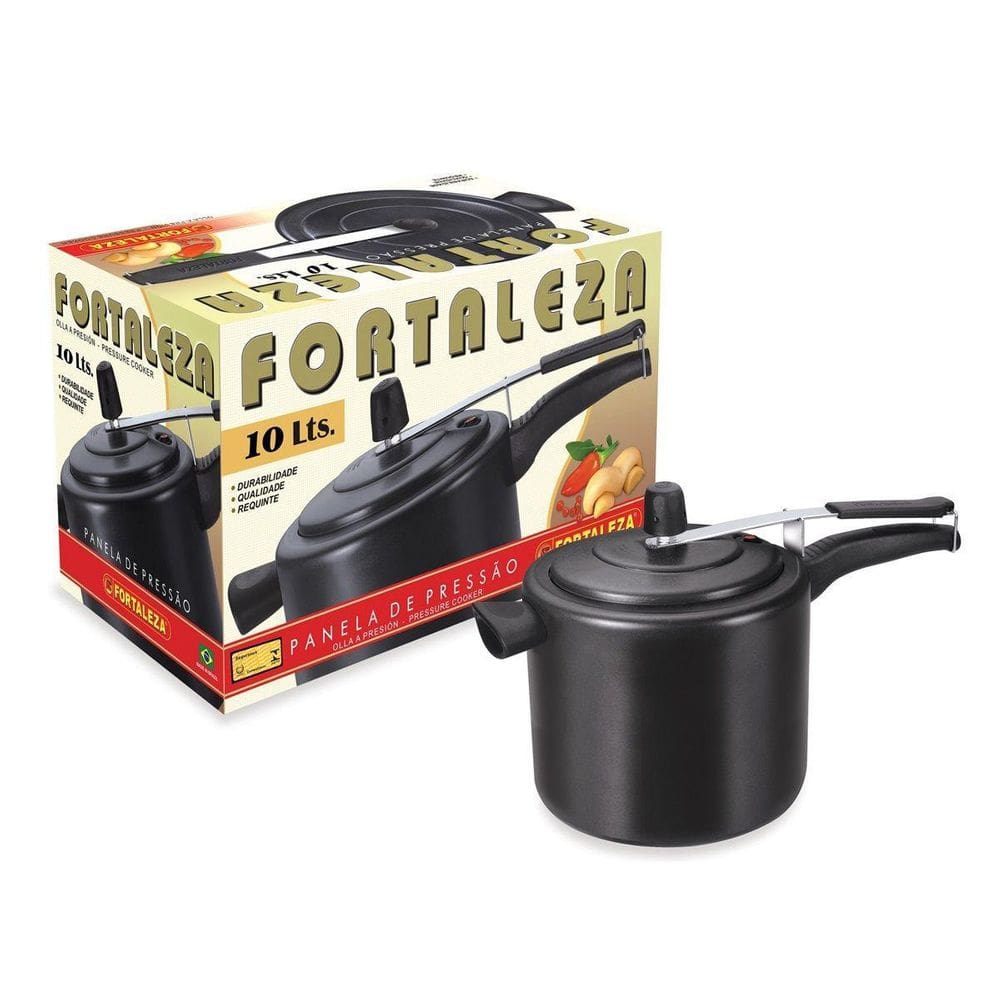 Panela de Pressão Black Antiaderente 10L - Prática - Haste