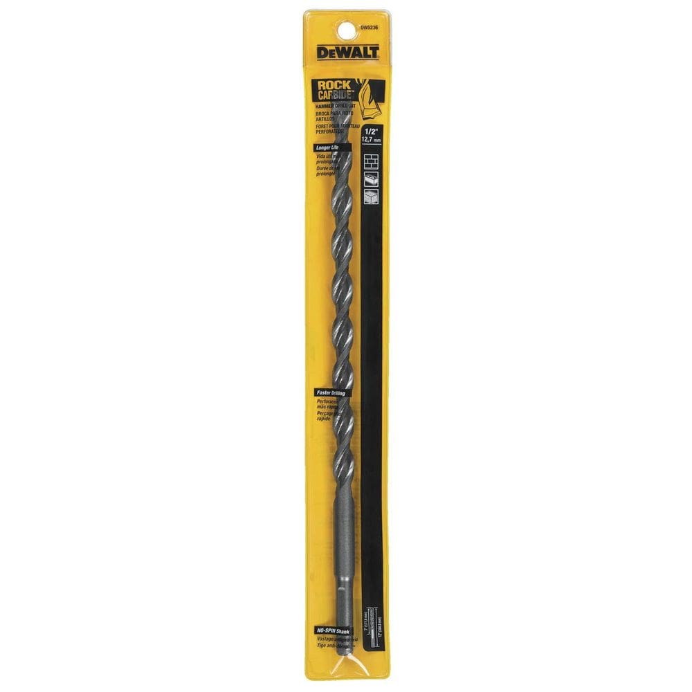 Broca de martelo DEWALT DW5236 com ponta de carboneto com 4 canais
