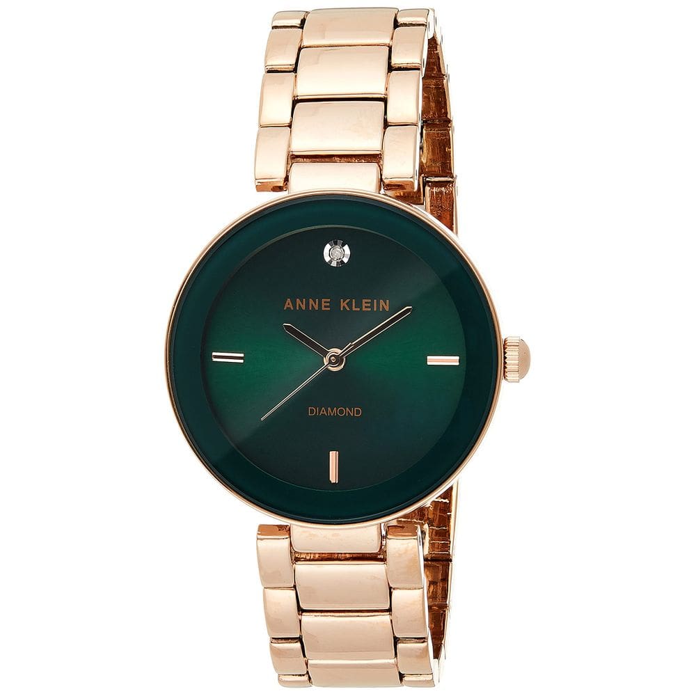 Relógio: pulseira feminina genuína com mostrador de diamante Anne Klein