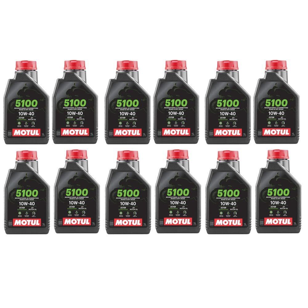 Kit Com 12x De Óleo Para Motor Moto Motul 5100 10w40 4t Road Off Road