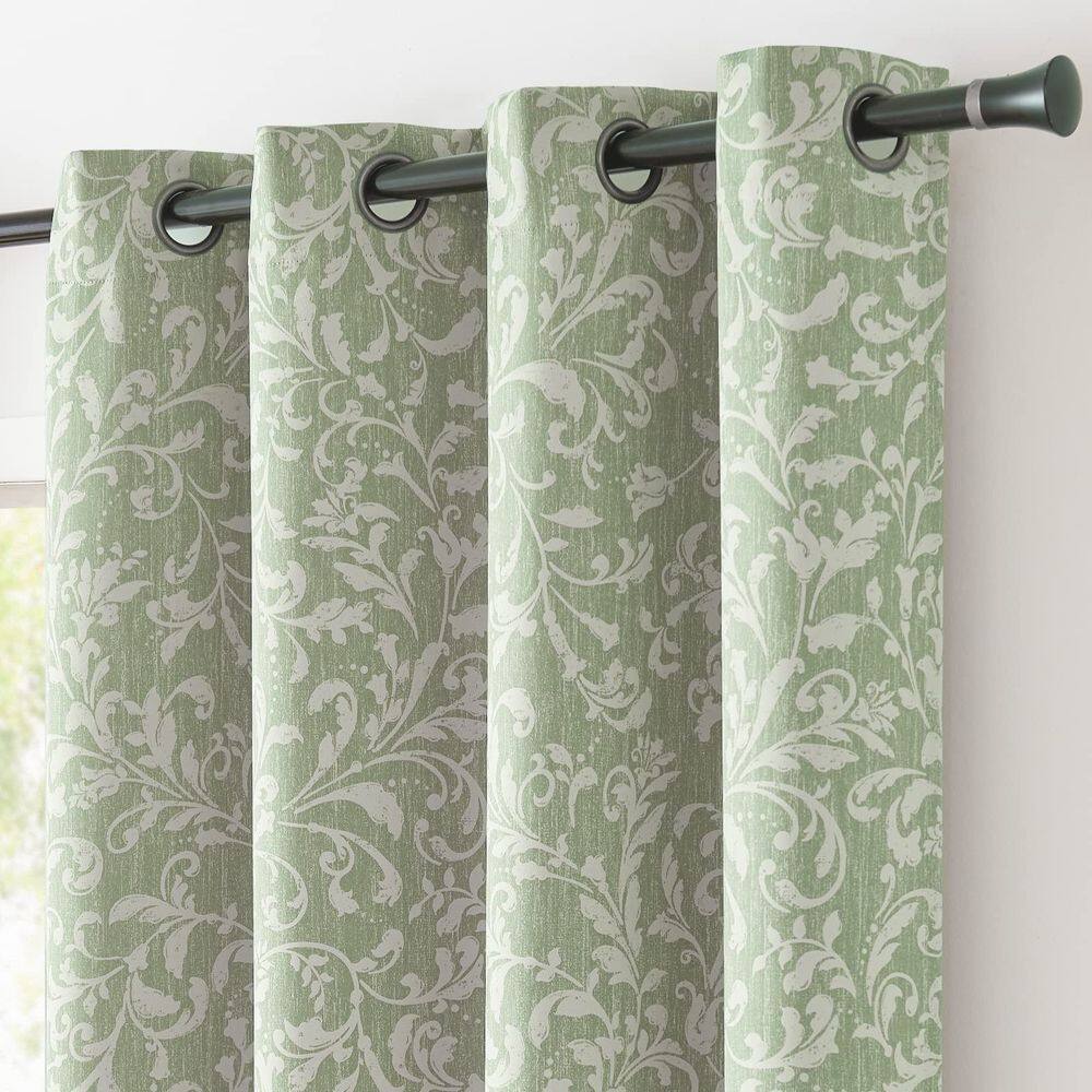 Cortinas Blackout Jinchan Farmhouse 80% para sala de estar verde