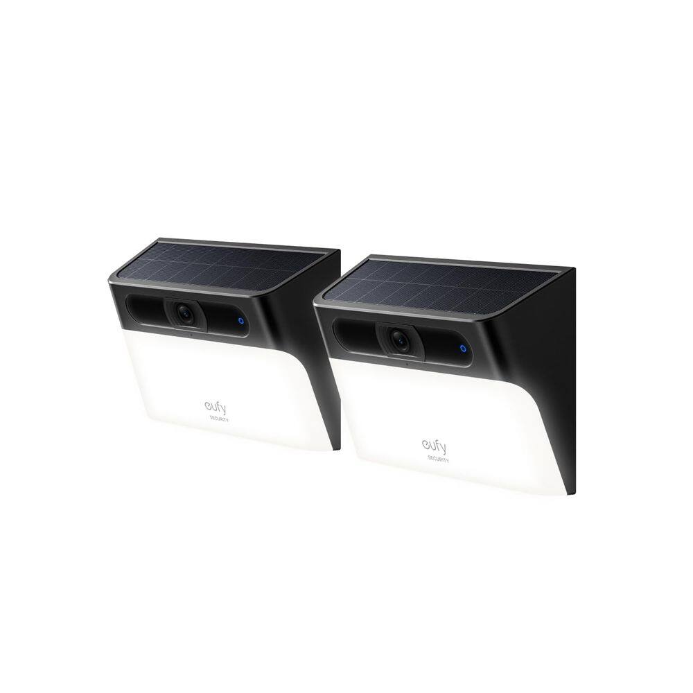 Luz de parede solar Cam eufy Security S120, pacote com 2 câmeras 2K