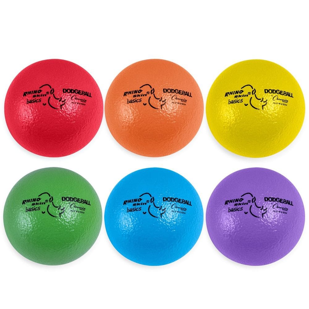Conjunto de Dodgeball Champion Sports Rhino Skin Basic, 6 bolas
