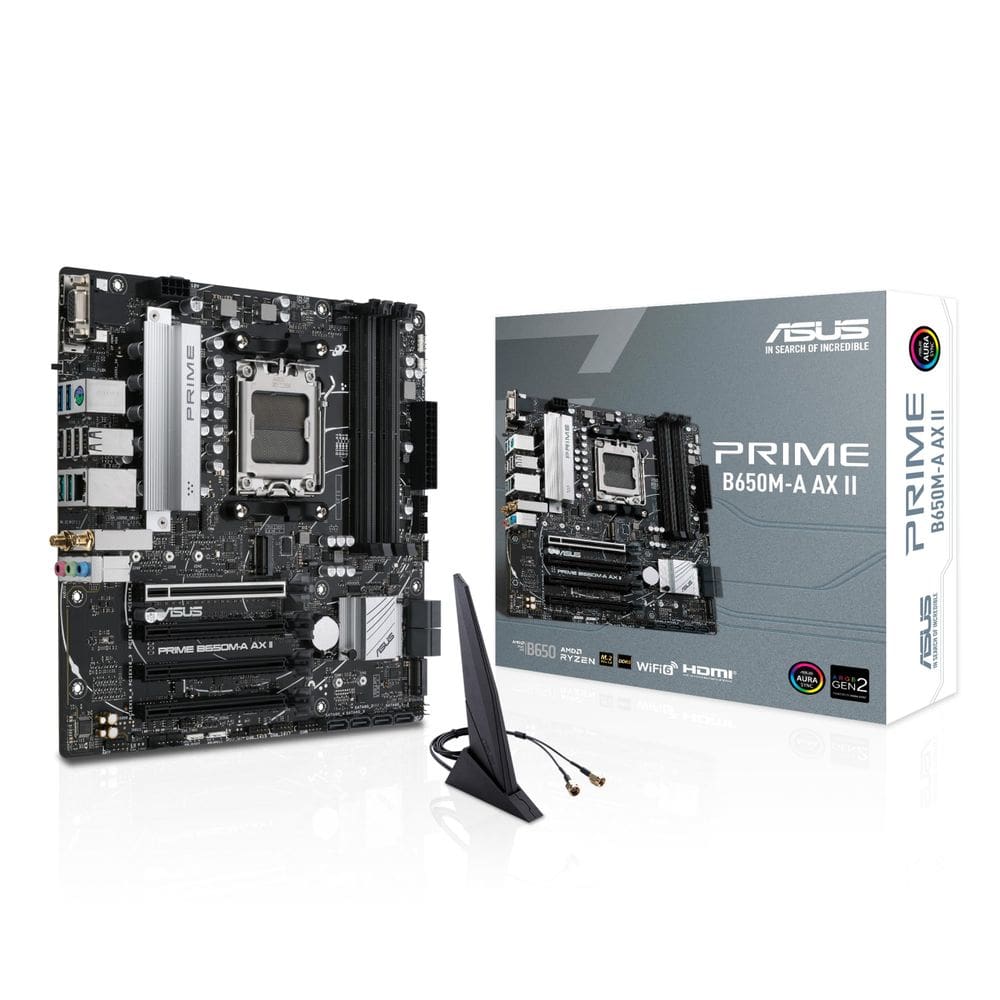 Placa-mãe ASUS Prime B650M-A AX II AMD B650 AM5 Ryzen