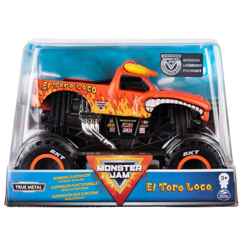 Toy Monster Truck Monster Jam El Toro Loco em escala 1:24