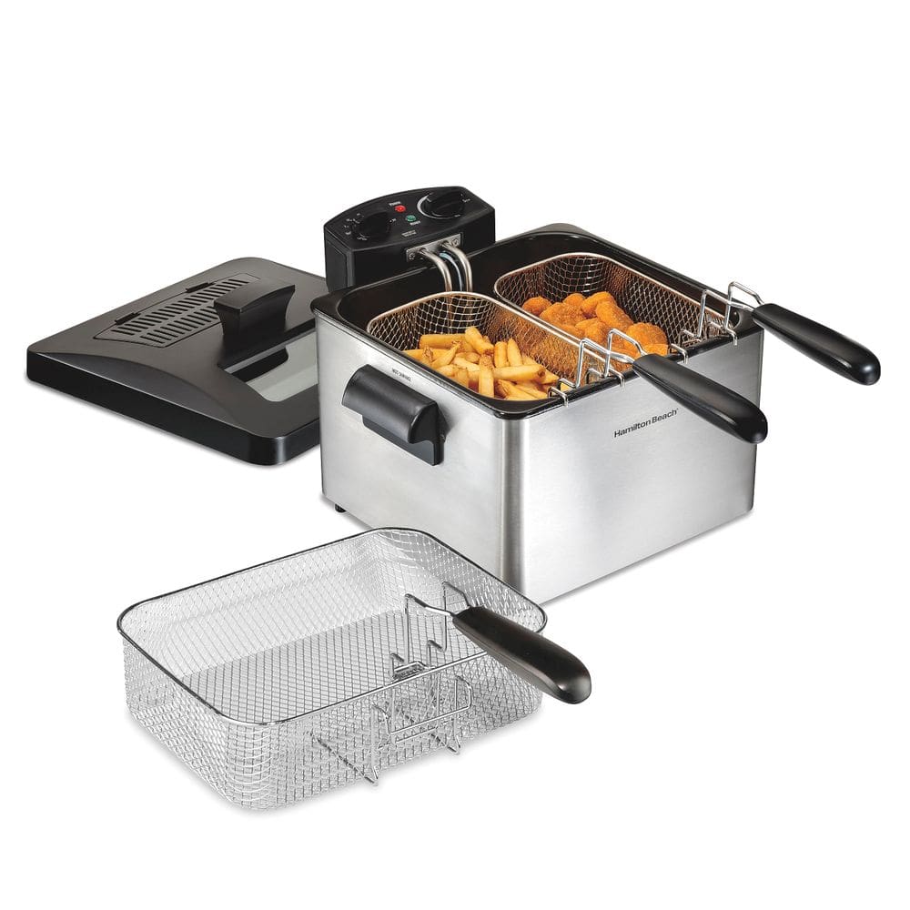 Fritadeira elétrica Hamilton Beach Triple Basket 4,5L