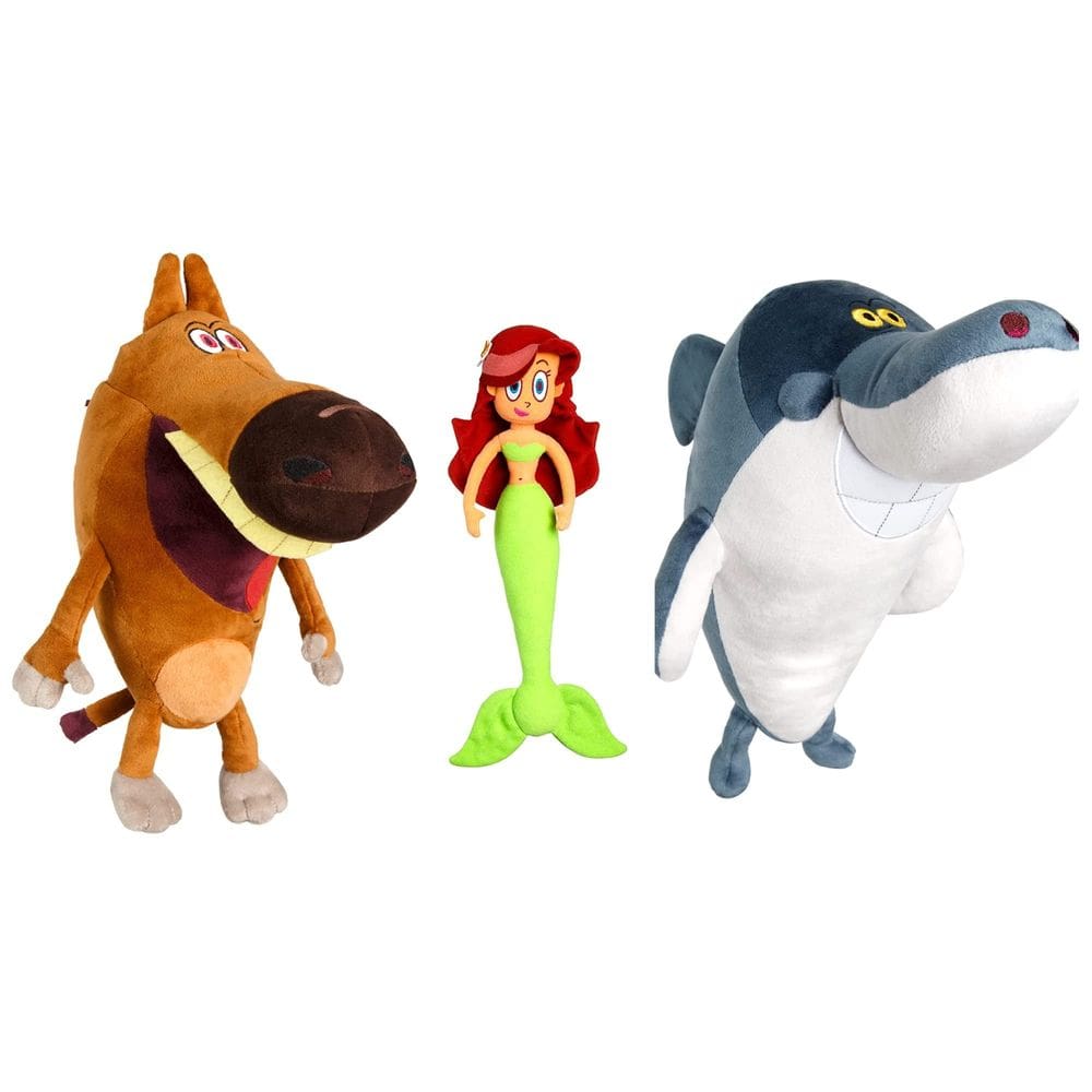 Pacote de bonecas de pelúcia Mighty Mojo Zig e Sharko de 15 polegadas para crianças