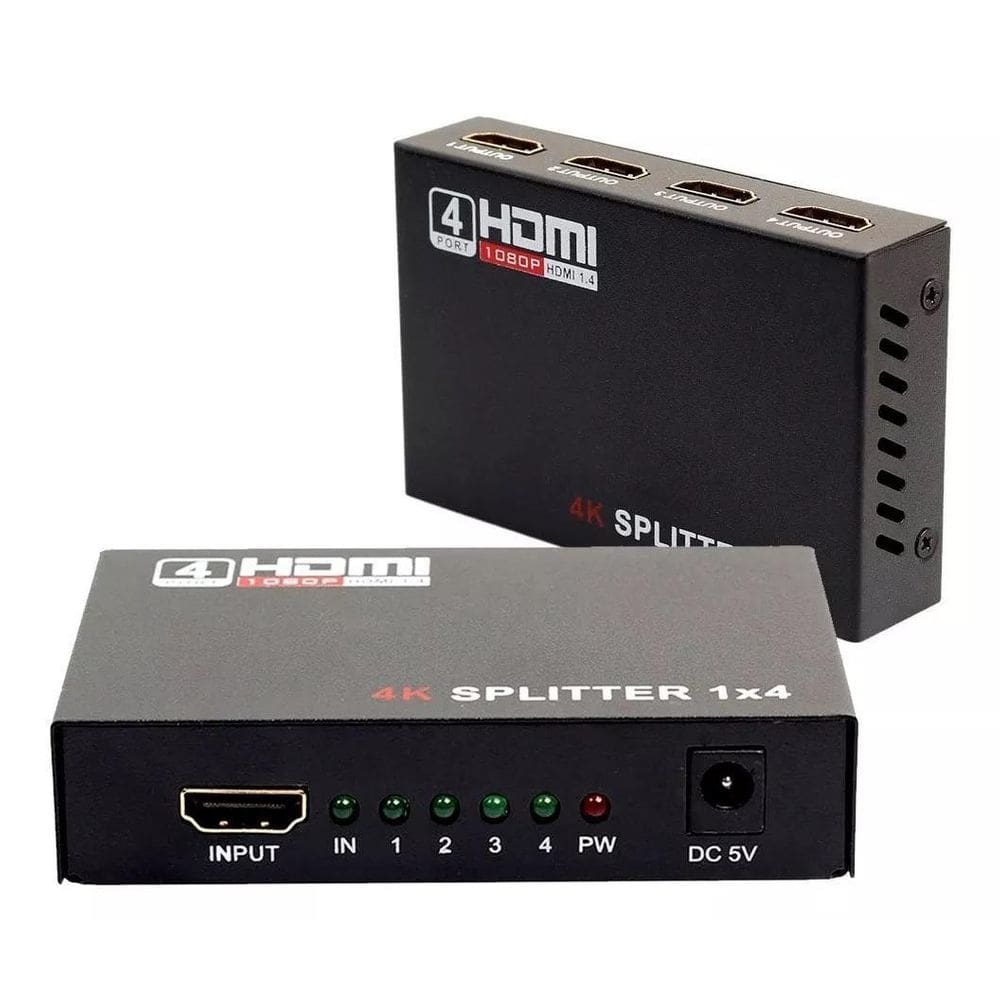 Splitter Divisor Sinal Hdmi Full Hd Duplicado 1X4 Video T23