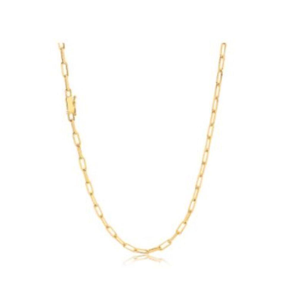 Corrente Cordão Cartier 4Mm 70Cm Banhado A Ouro18K