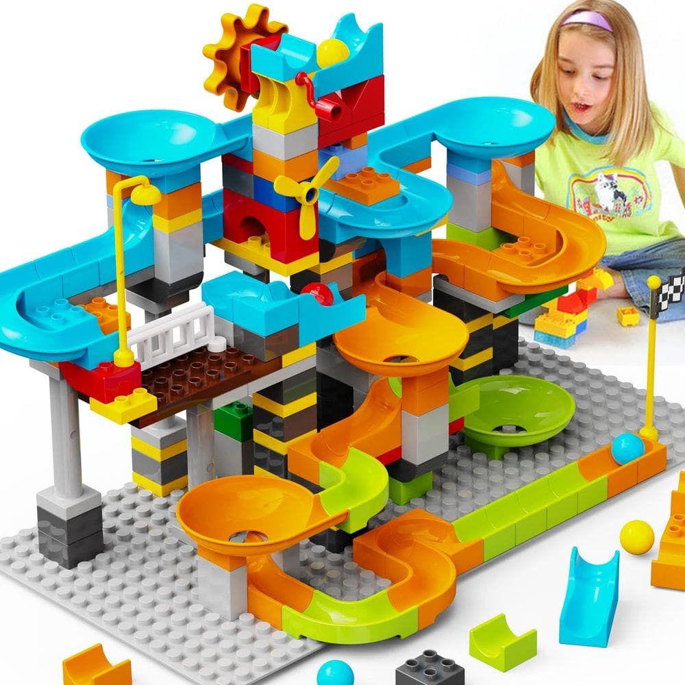 Conjunto de blocos de construção Marble Run JiXin 3 em 1 para crianças de 2 a 8 anos ou mais