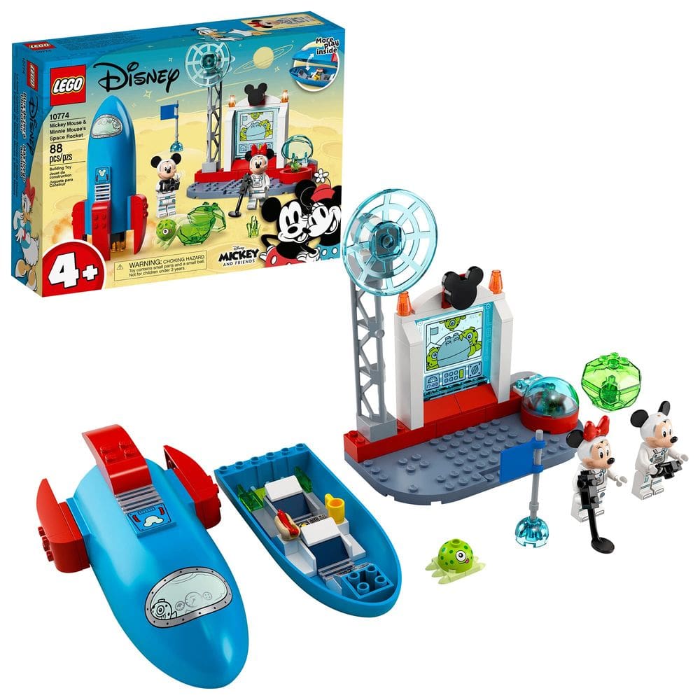 Kit de construção LEGO Disney Mickey and Friends Space Rocket 10774