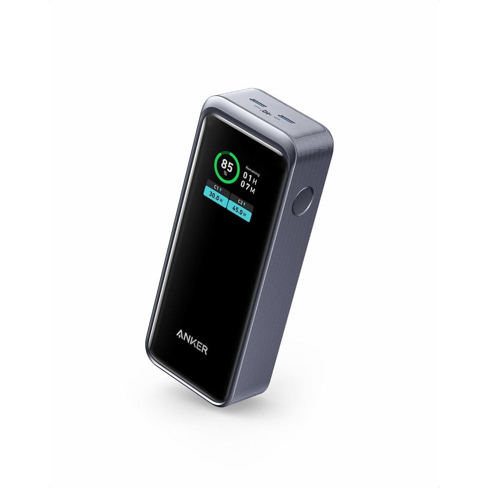 Banco de potência Anker Prime 12.000 mAh 2 portas 130 W com tela