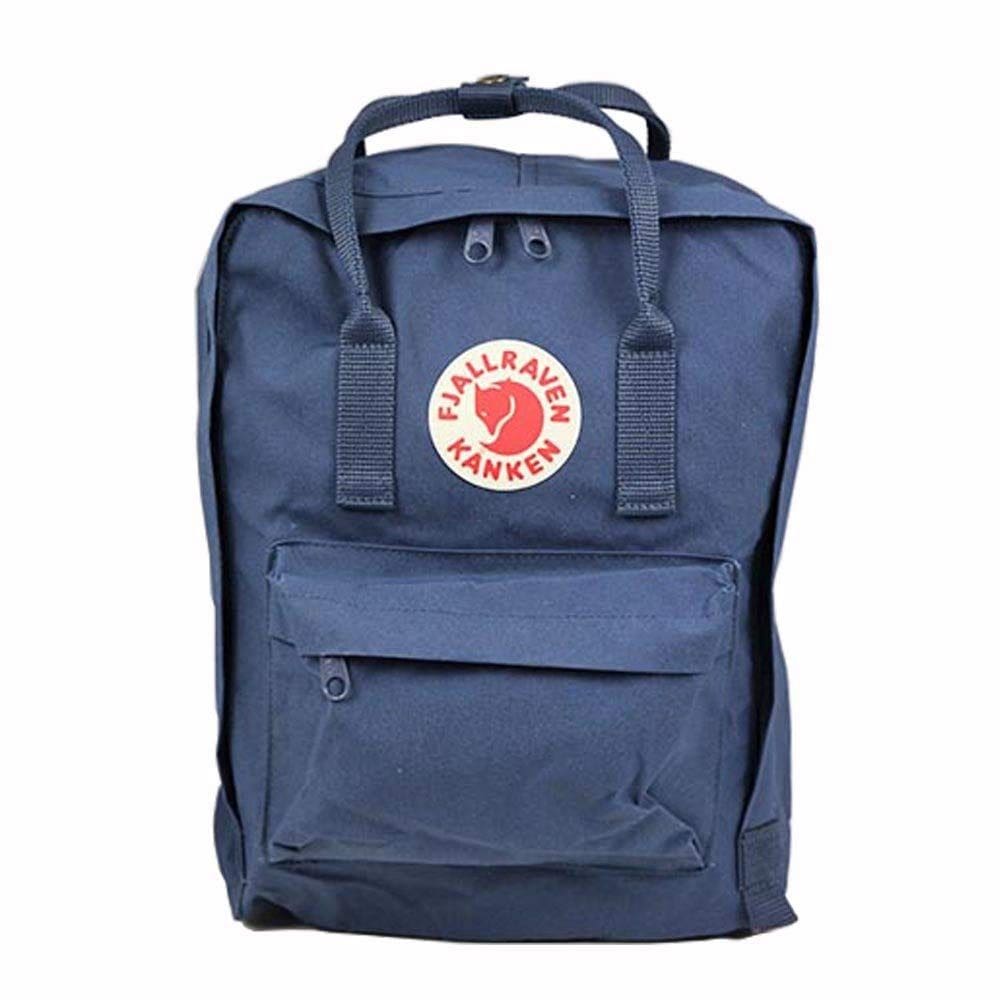 Mochila feminina Fjällräven Kanken em lona azul royal